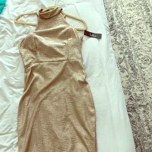 Glamorous gold Lulu’s dress. Never worn.